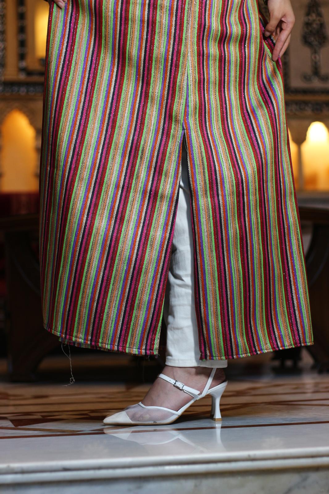 Colorful Brocade abaya